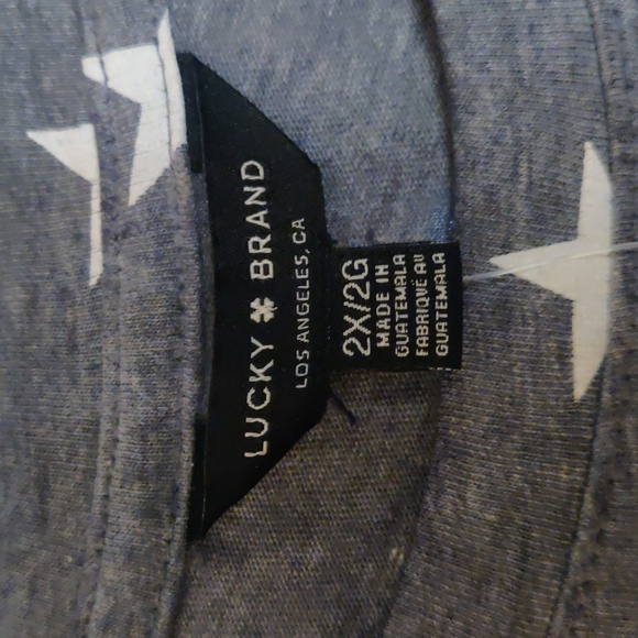 Lucky Brand Start T- Shirt. Gray. Size 2 X - Picture 6 of 9
